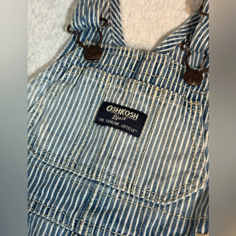 OshKosh B’gosh Hickory Stripe‎ Denim Overalls 👶